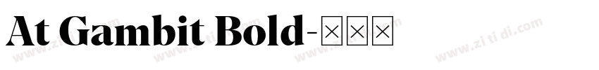 At Gambit Bold字体转换 At Gambit Bold字体转换